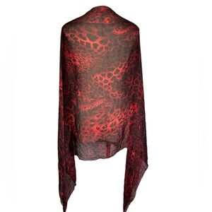 Vintage Yves Saint Laurent leopard silk scarf shawl